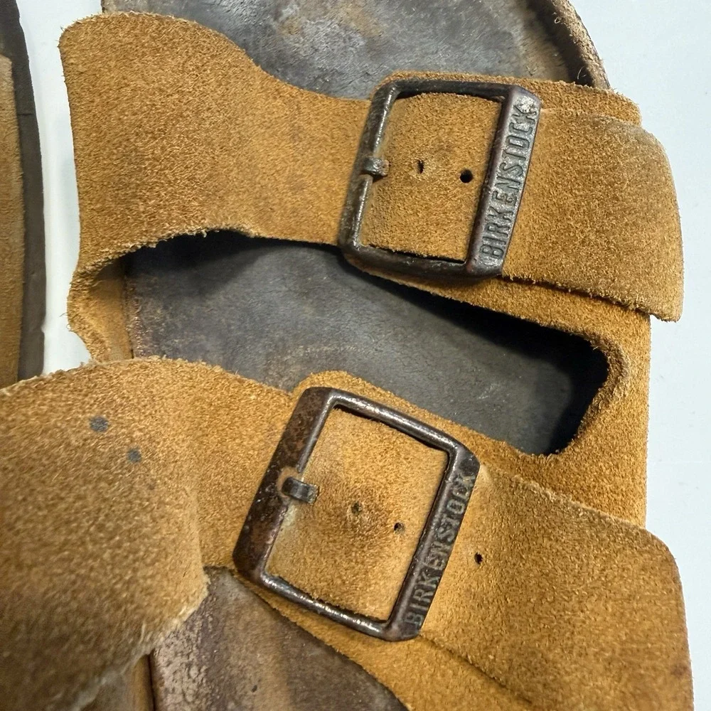 Birkenstock Arizona Suede Brown Sandals Vintage Sz 39 (8-8.5) Women's - Picture 2 of 10